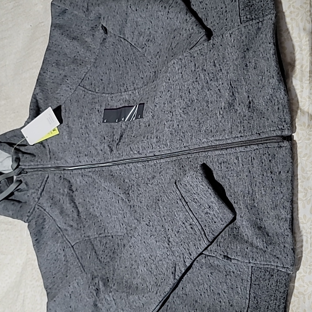 Women's grey zip up sweater